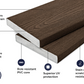 Cladco Nordeck Premium PVC-ASA Woodgrain Effect Decking Board - Walnut (3.6m)