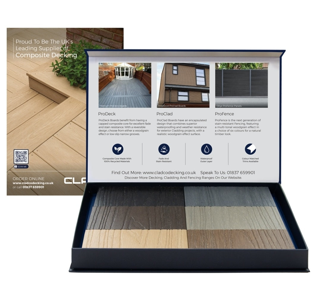 Cladco ProDeck Capped Composite Decking Sample Pack (Free of Charge)