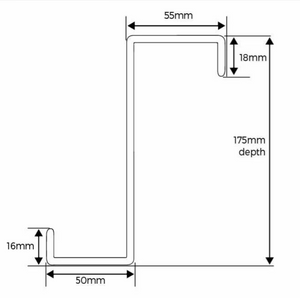 Cladco Metal Z Purlins 175mm