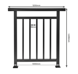 Cladco Handrail Balustrade Powder Coated Aluminium - 1200mm x 1100mm