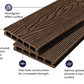 Cladco Woodgrain Effect Reversible Composite Decking Board - Coffee (4m)