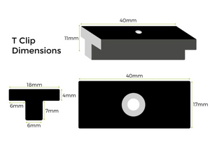 Cladco Composite Decking T-Clip Fixings and Screws (Pack of 100)