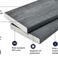 Cladco Nordeck Premium PVC-ASA Woodgrain Effect Decking Board - 3.6m (All Colours)