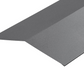 Cladco 130° Ridge Flashing and Z-Bar Kit for Standing Seam - 3m x 185mm x 185mm