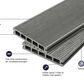 Cladco Grooved Reversible Domestic Grade Composite Decking Board - 2.4m (All Colours)