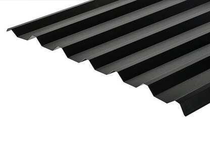 Cladco 34/1000 Box Profile 0.7 PVC Plastisol Coated Roof Sheet - Black