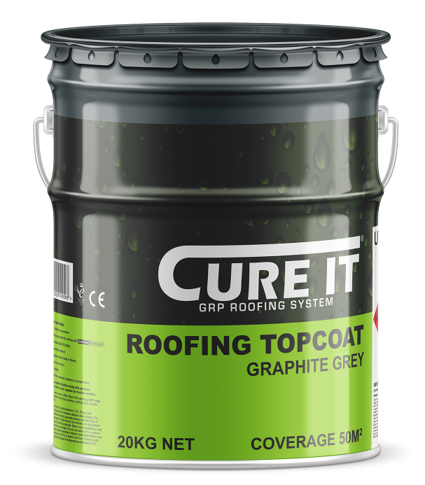 Cure It GRP Roofing Topcoat - Graphite Grey 20kg