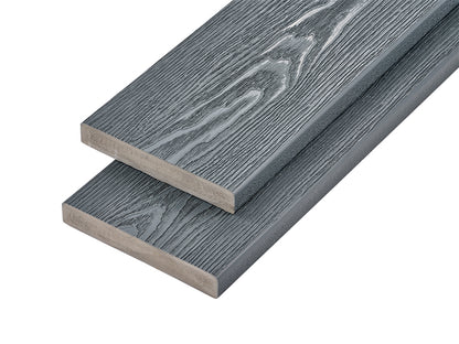 Cladco Nordeck Premium PVC-ASA Woodgrain Effect Decking Board - Ash Grey (3.6m)