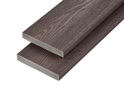 Cladco Nordeck Premium PVC-ASA Woodgrain Effect Decking Board - Ebony (3.6m)