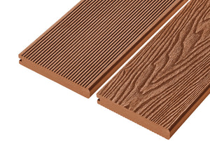 Cladco Solid Woodgrain Effect Reversible Bullnose Composite Decking Board - 4m (All Colours)