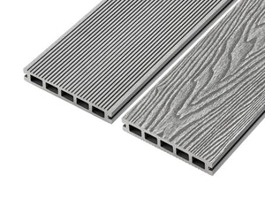 Cladco Grooved Reversible Composite Decking Board - Light Grey (2.4m)