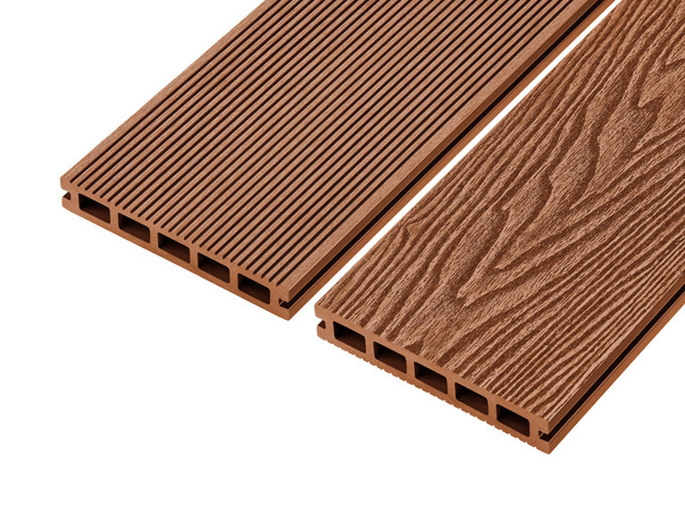 Cladco Woodgrain Effect Reversible Composite Decking Board - Redwood (2.4m)