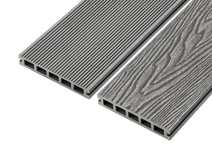 Cladco Grooved Reversible Composite Decking Board - Stone Grey (2.4m)