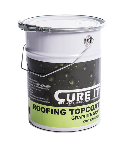 Cure It GRP Roofing Topcoat - Graphite Grey 5kg