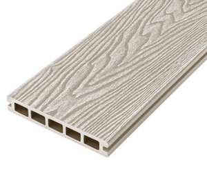 Cladco Woodgrain Effect Reversible Composite Decking Board - Ivory (4m)