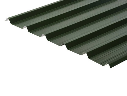 Cladco 32/1000 Box Profile 0.7 PVC Plastisol Coated Roof Sheet - Juniper Green