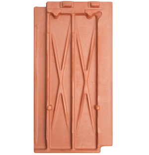 British Ceramics Flat Interlocking Clay Roof Tile - Natural Red