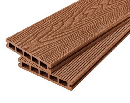 Cladco Woodgrain Effect Reversible Composite Decking Board - Redwood (2.4m)