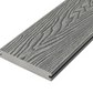 Cladco Solid Woodgrain Effect Reversible Composite Decking Board - Stone Grey (4m)