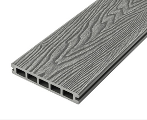 Cladco Woodgrain Effect Reversible Composite Decking Board - Stone Grey (4m)