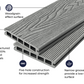 Cladco Woodgrain Effect Reversible Composite Decking Board - Stone Grey (2.4m)