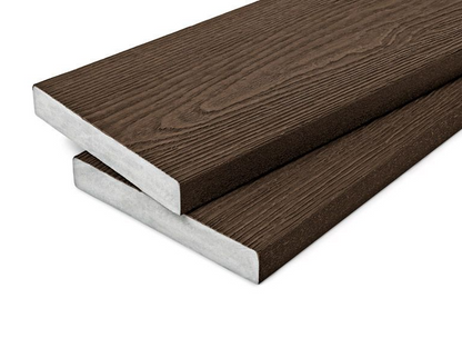 Cladco Nordeck Premium PVC-ASA Woodgrain Effect Decking Board - Walnut (3.6m)