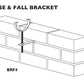 Brett Martin Deepstyle 115mm Galvanised Rise & Fall Bracket with 310mm Drive In Spike (BRF7)