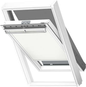 VELUX DOP Manual Blackout & Awning Blind Combination (White Trims)