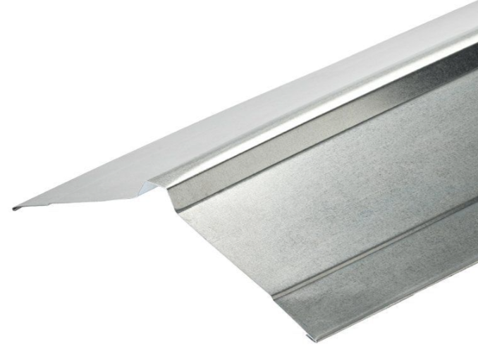 Cladco 130º Nordic Ridge Flashings in Galvanised Finish - 3m x 195mm x 195mm