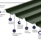 Cladco 32/1000 Box Profile 0.7 PVC Plastisol Coated Roof Sheet - Juniper Green