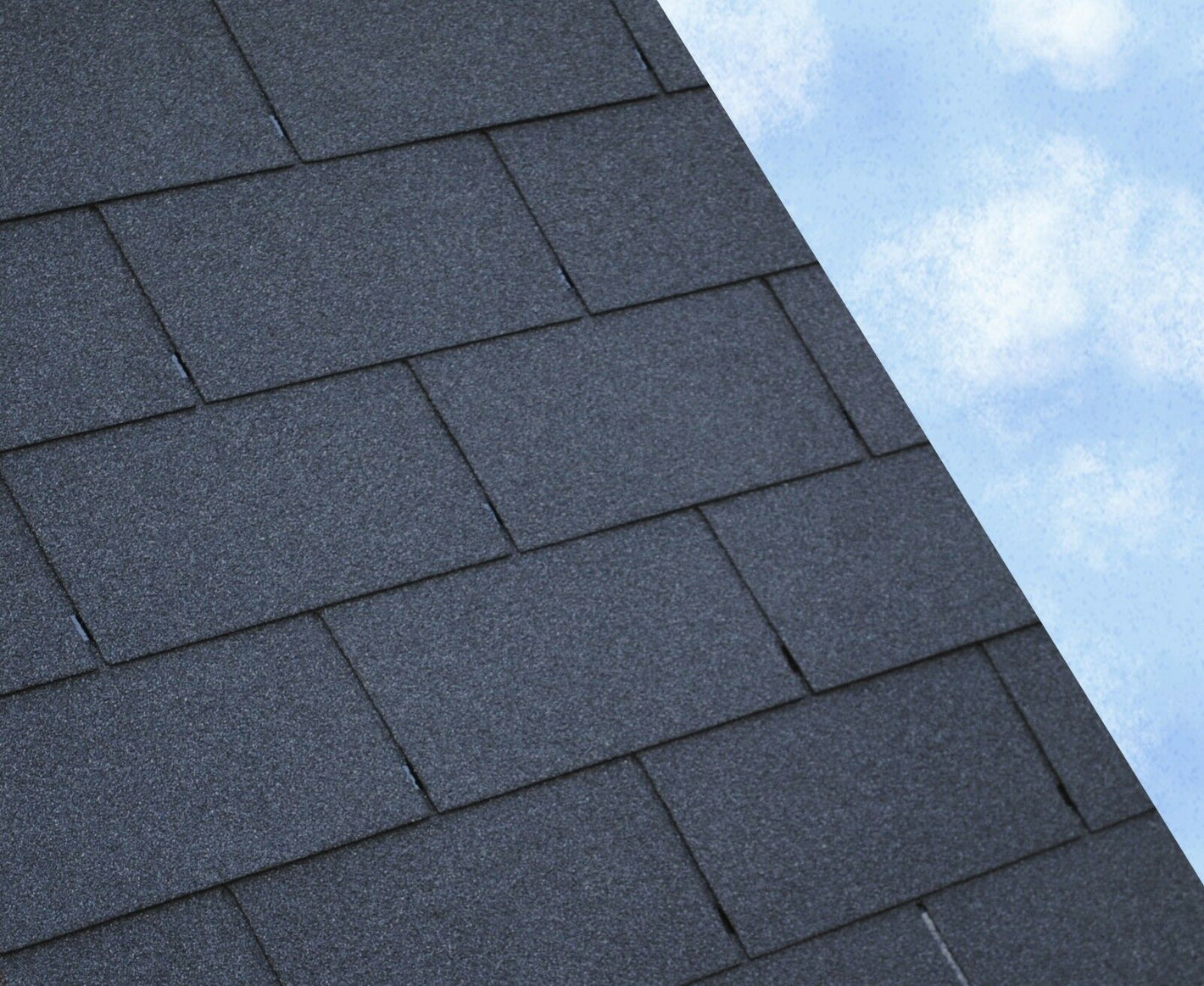 Standard 3 Tab Square Bitumen Roof Felt Shingles - Black (2.42m2 Pack)