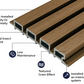 Cladco Composite Slatted Wall Cladding Panels - Teak (2.5m)