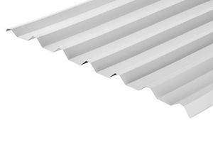 Cladco 34/1000 Box Profile 0.7 PVC Plastisol Coated Roof Sheet - White