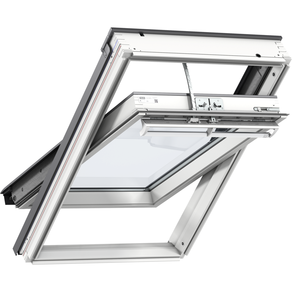 VELUX GGL SK06 206621U Triple Glazed White Painted INTEGRA® Electric Window (114 x 118 cm)