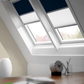 VELUX DFD CK01 1025 Duo Blackout and Pleated Blind - White & White