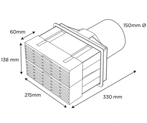 Timloc Adapt-Air Double Airbrick Kit - 330mm x 150mm