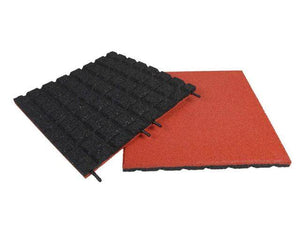 Dflect EPDM Coated Rubber Playground Tiles - Red