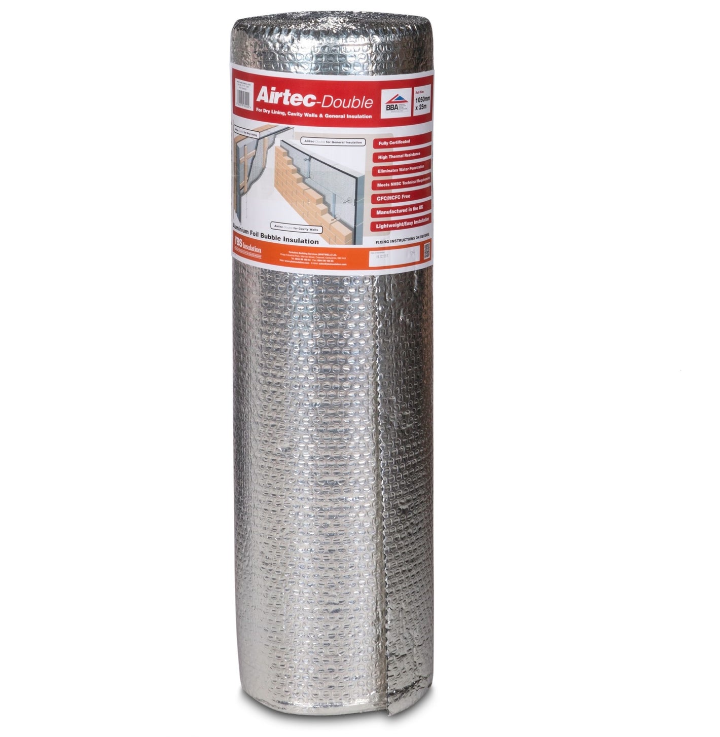 YBS Airtec Double Aluminium Foil Insulation - 1200mm x 25m (30m2)