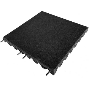 Dflect EPDM Coated Rubber Playground Tiles - Black