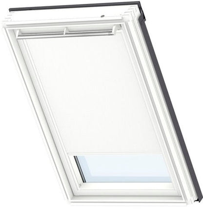 VELUX DML Electric Blackout Roller Blind (White Trim)