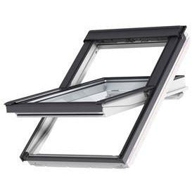 VELUX GGU CK02 0068 Triple Glazed Rain Noise Reduction White Polyurethane Centre-Pivot Roof Window (55 x 78 cm)