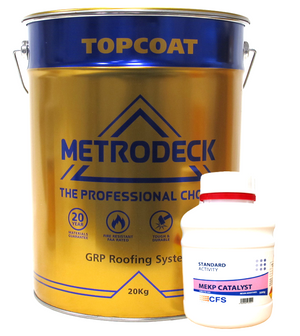 Metrodeck GRP Roofing Topcoat 20kg (including Catalyst)